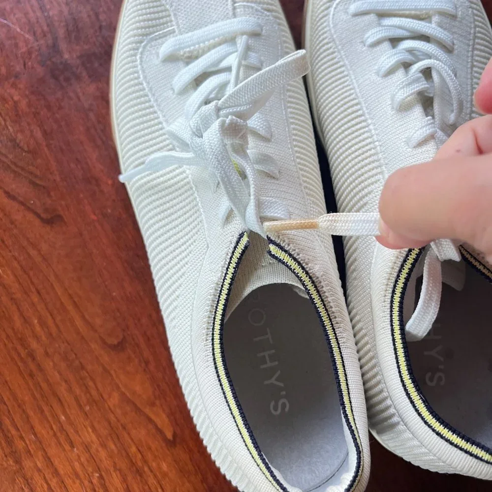 Rothy's The Lace Up - Off White‎ Sneakers. Size 10